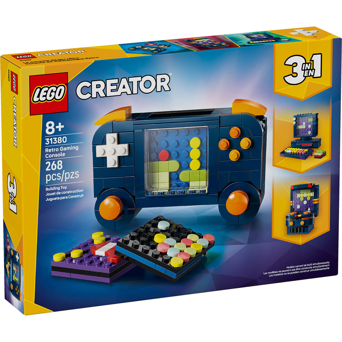 Caja del set LEGO Creator 3 en 1 Consola de videojuegos retro 31380 de 268 piezas