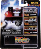 Blister Nano Hollywood Rides con los 3 Time Machine de Volver al Futuro