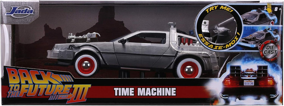 Caja Jada de la Máquina del tiempo Back to the Future III escala 1:24 con ventana