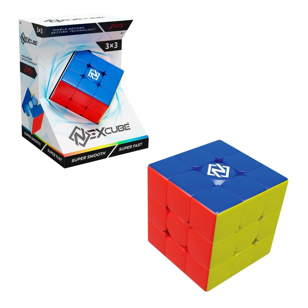 Cubo NexCube 3x3 Classic junto a su caja