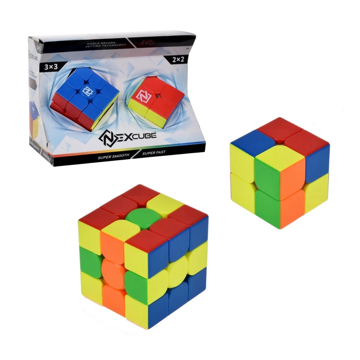 Pack NexCube 3x3 y 2x2 con su caja y ambos cubos