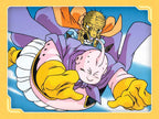 Lámina de Majin Buu volando con Babidi en la saga de Buu