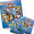 Sobres de láminas Paw Patrol Héroes de Bahía Aventura junto al álbum de la colección