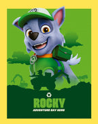 Lámina de Rocky de la colección Paw Patrol Héroes de Bahía Aventura