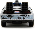 Parte trasera del Time Machine con patente OUTATIME