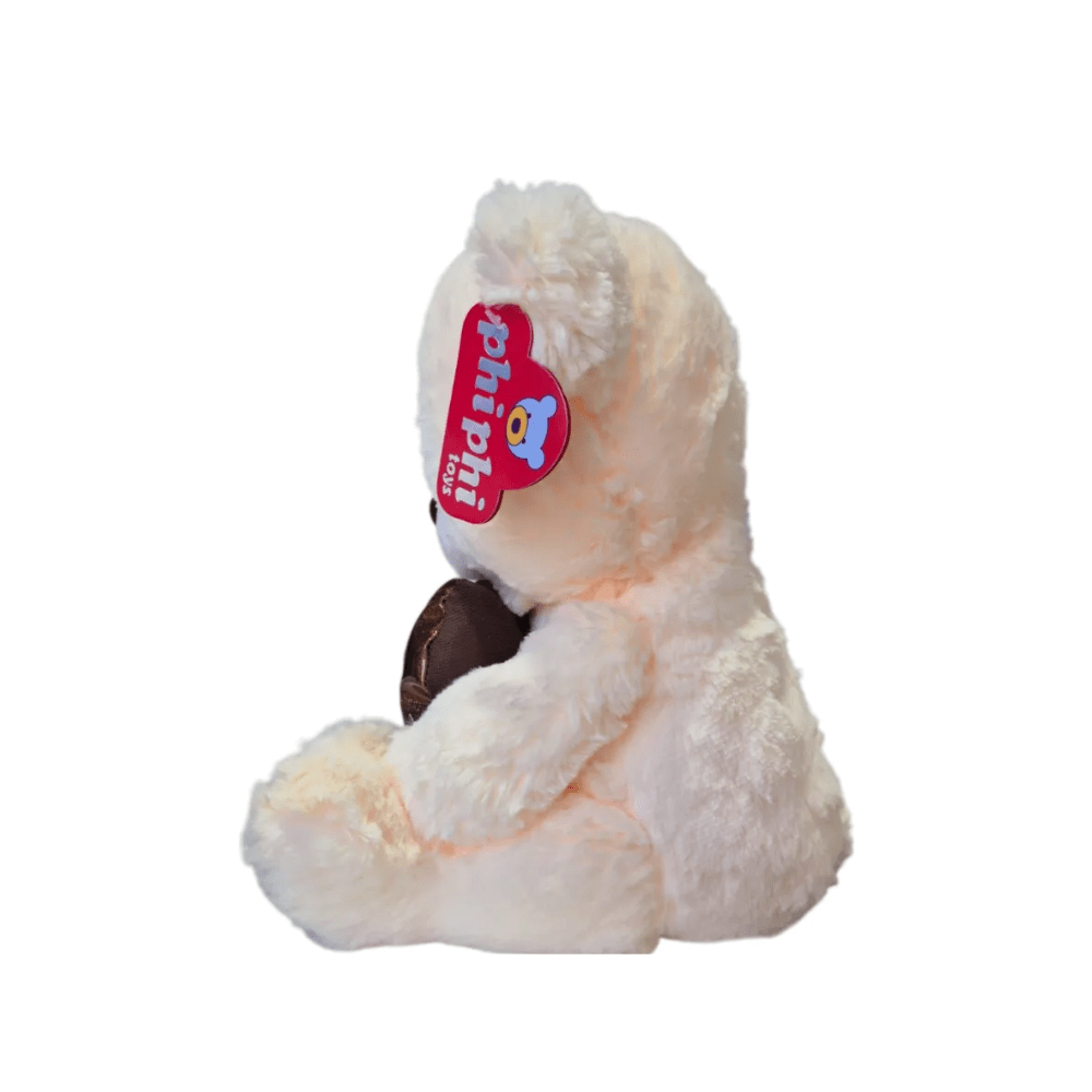 Peluche Oso Blanco con Corazón Extra Suave – vista 3