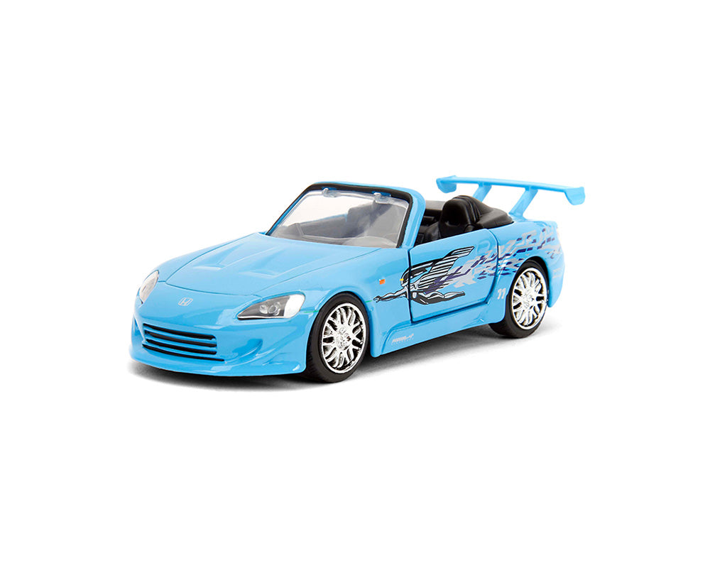 Auto a escala Honda S2000 2001 celeste convertible de Rápido y Furioso, Jada