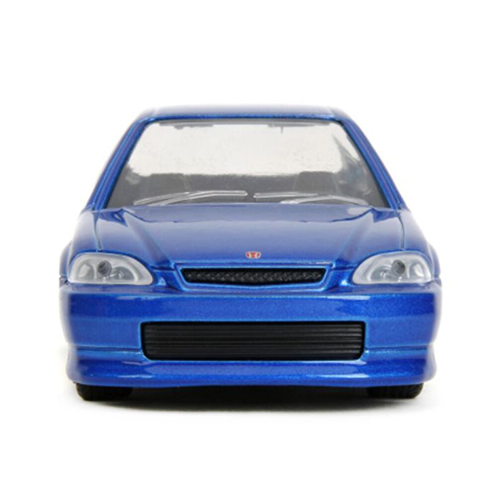 Vista frontal del Honda Civic Type R azul metálico de Jada