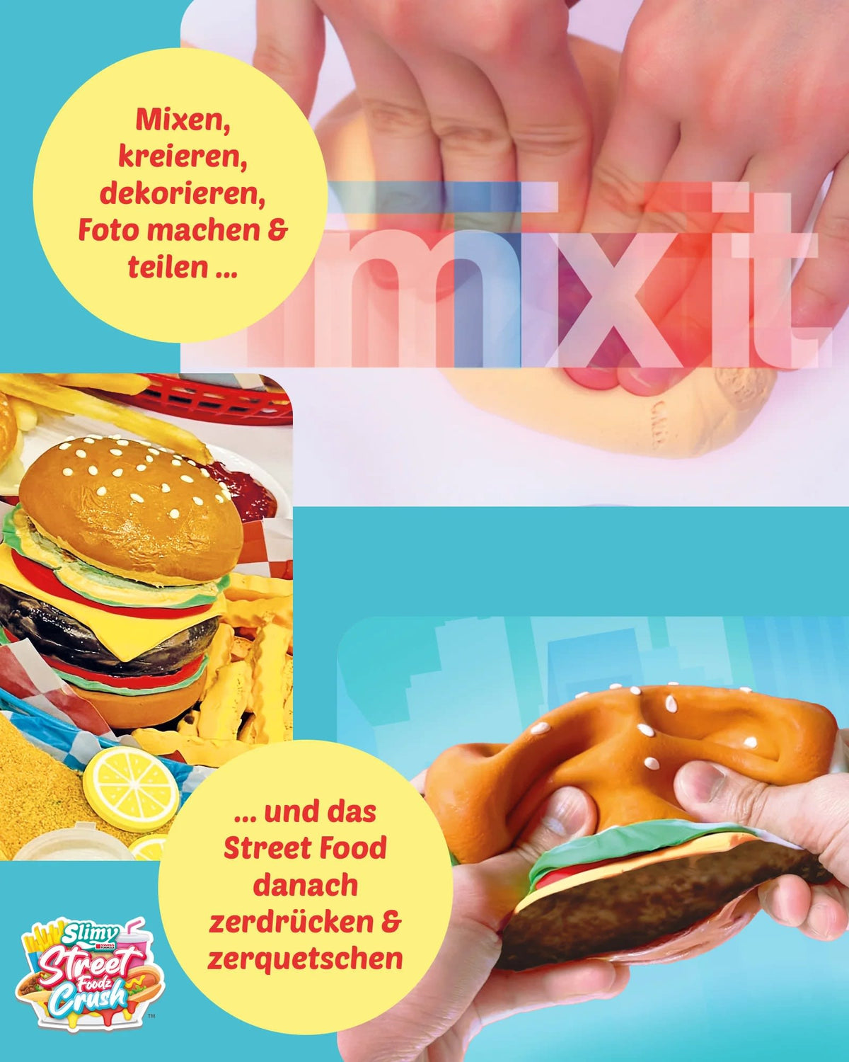 Slimy DIY Kit de Slime Street Food Crush Hamburguesa – vista 2