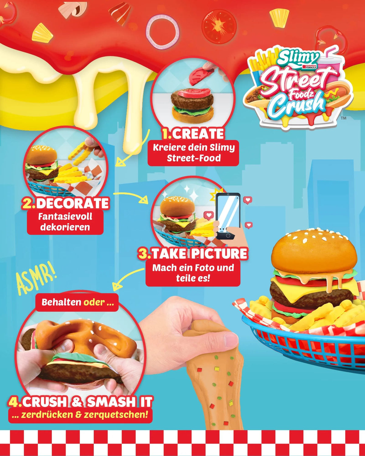 Slimy DIY Kit de Slime Street Food Crush Hamburguesa – vista 1