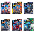 Los seis empaques del surtido DC x Sonic con parejas de figuras Sonic y héroes DC