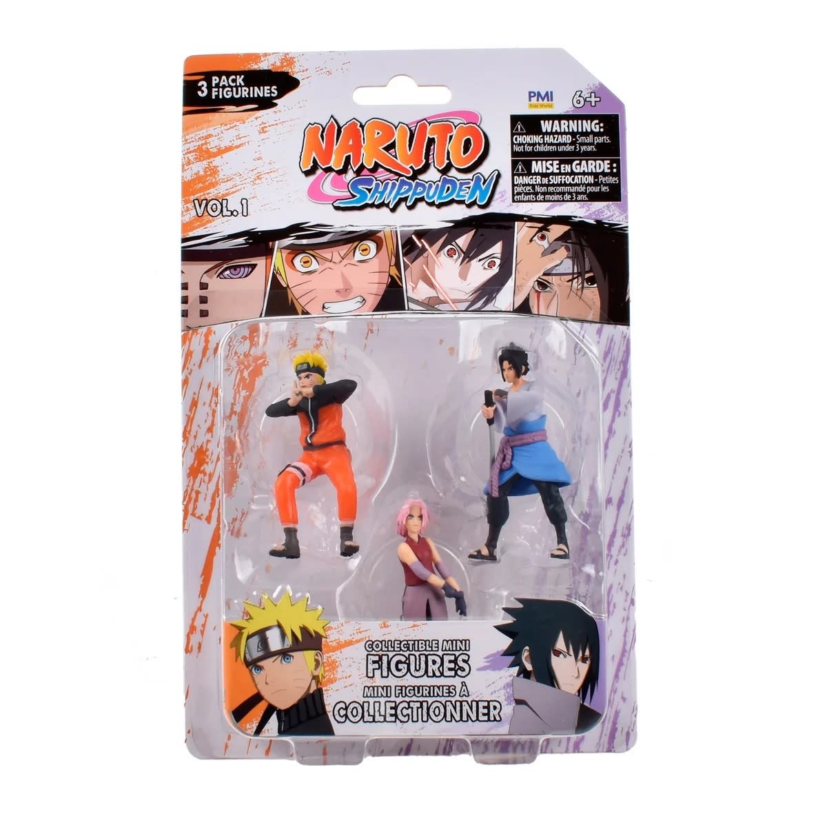Naruto Pack de 3 Figuras Coleccionables de 7 cm con Pedestal – vista 2
