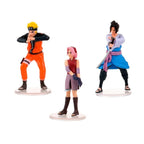 Naruto Pack de 3 Figuras Coleccionables de 7 cm con Pedestal – vista 1