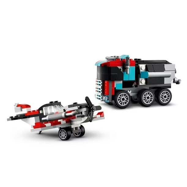 LEGO Creator 3 en 1 Camión Plataforma con Helicóptero – vista 2