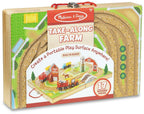 Maletín de madera cerrado de la Take-Along Farm de Melissa & Doug con 17 piezas