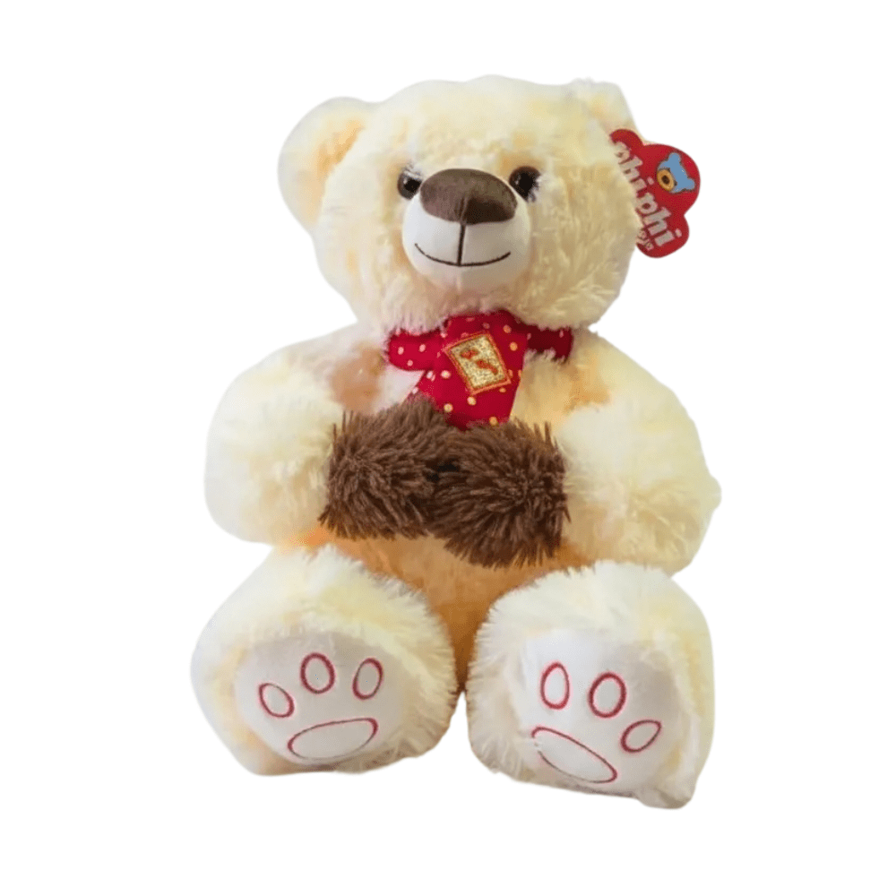 Peluche Oso con Bufanda 30 cm Marrón o Beige Extra Suave – vista 2