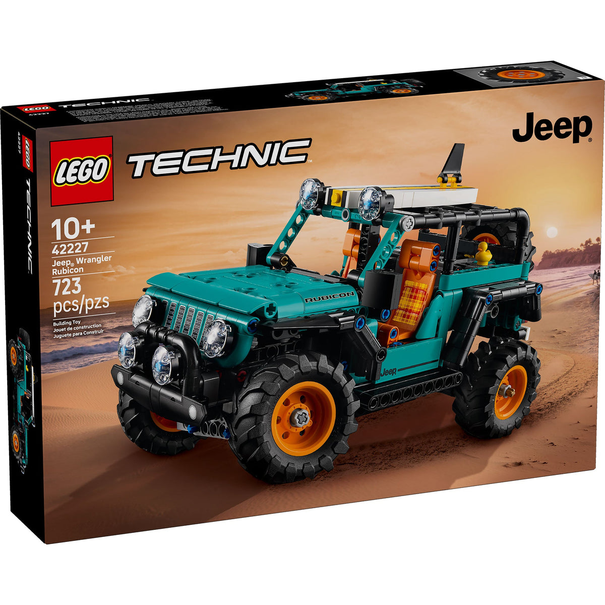 Caja LEGO Technic 42227 SUV Jeep Wrangler Rubicon de 723 piezas