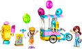 Set LEGO Friends 42692 armado: carrito de helados con globos, minifiguras de Liann y Paisley y mascota de helado