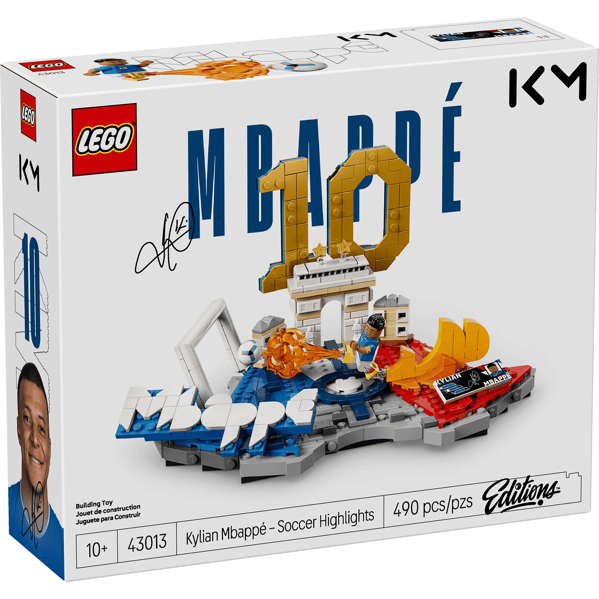 LEGO Fenómenos del Fútbol Kylian Mbappé con Minifigura y Placa – vista 1