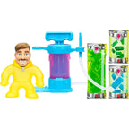 Figura de MrBeast conectada a la estación de bombeo con tubos de relleno