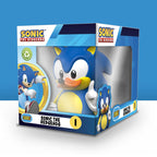 Pato Tubbz Sonic dentro de su caja de colección azul de Sonic the Hedgehog