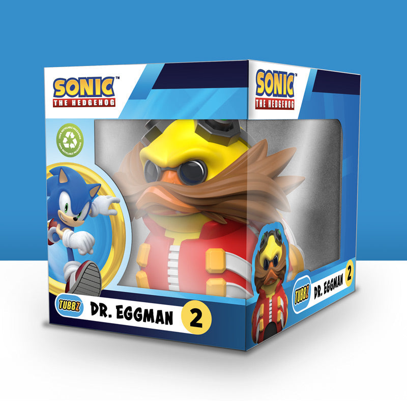 Pato Tubbz Dr. Eggman de Sonic en su caja de colección Boxed Edition, vista frontal