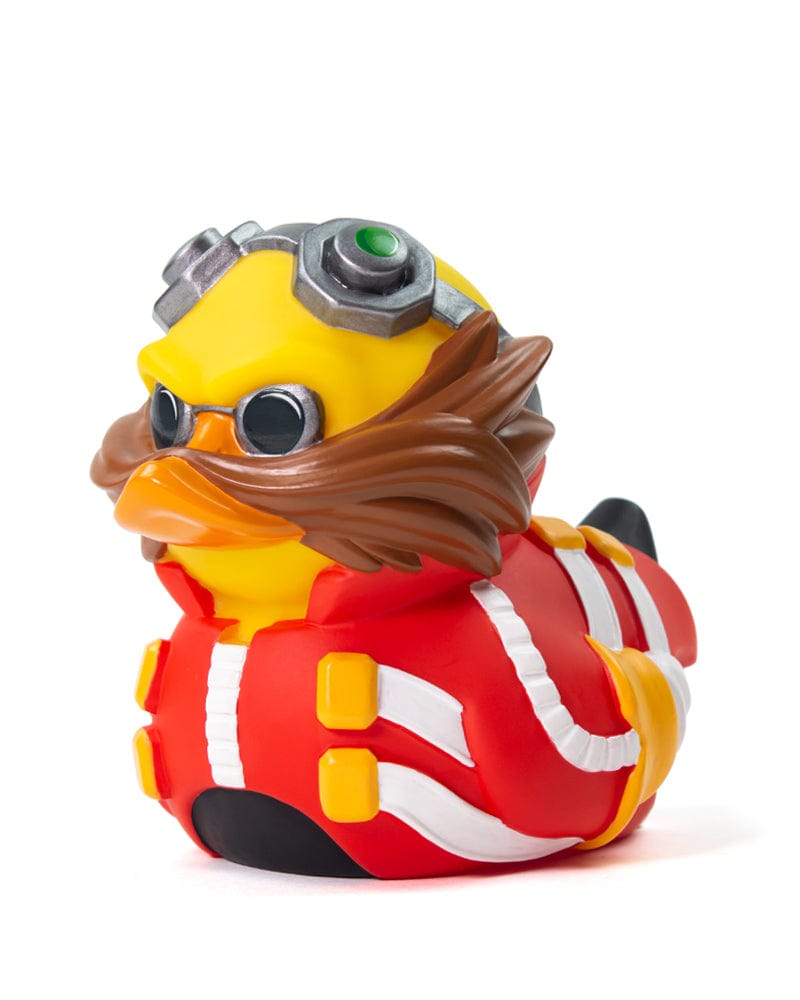 Pato Tubbz Dr. Eggman fuera de la caja con gafas, bigote y chaqueta roja
