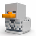 Tubbz Mini Esqueleto de Minecraft, vista frontal en ángulo