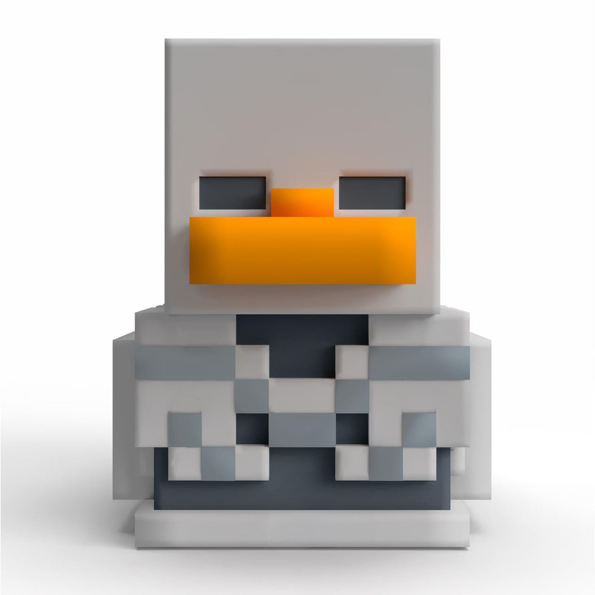 Pato Tubbz Mini Esqueleto de Minecraft visto de frente