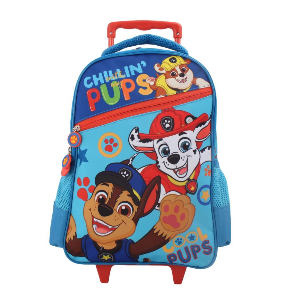 Set Escolar Paw Patrol Mochila con Ruedas, Lonchera y Estuche Azul – Intek