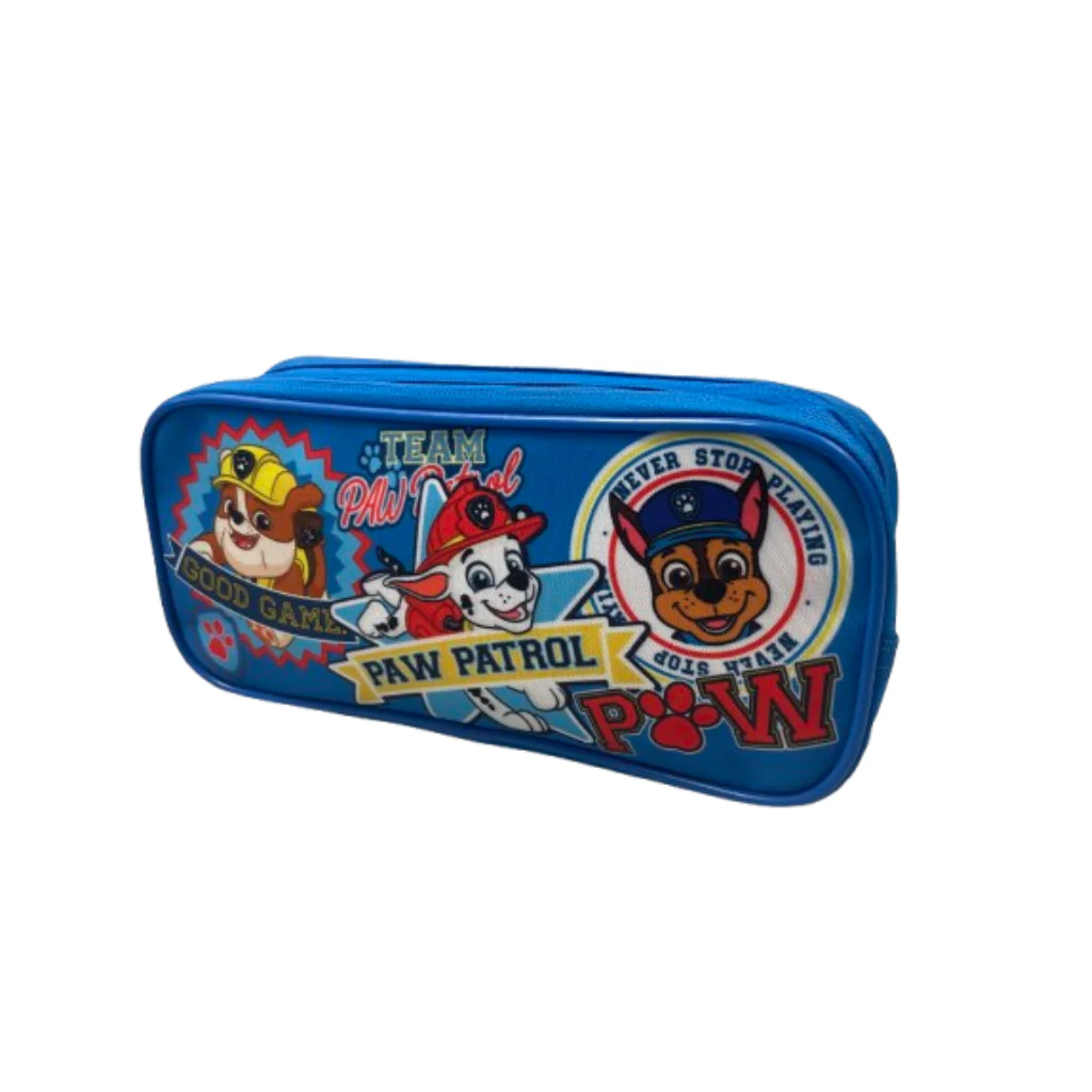 Estuche Satín Doble Cierre Paw Patrol Azul – Intek