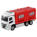 Camión Tomica Fuso Super Great plateado con contenedores Tomica