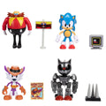 Surtido de figuras Sonic Wave 19 de Jakks: Dr. Eggman, Sonic, Fang y Mecha Sonic con sus accesorios