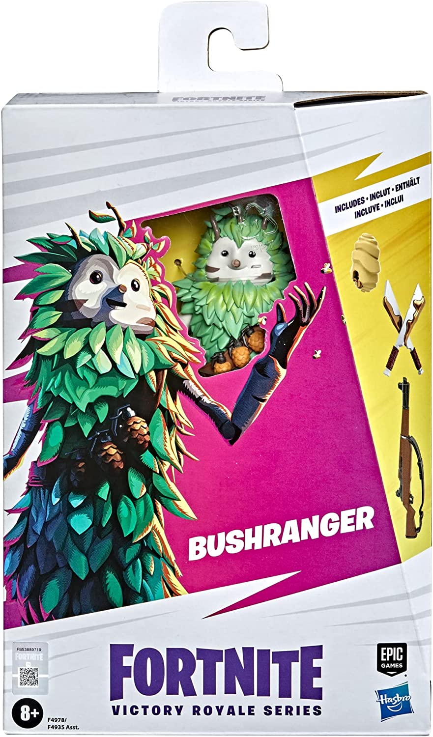 Caja frontal de la figura Fortnite Bushranger de Hasbro