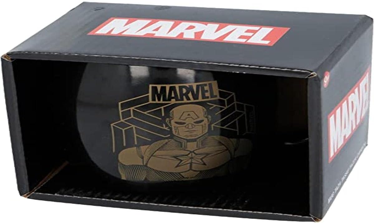 Tazón globo Marvel de 380 ml dentro de caja de regalo negra con logo Marvel