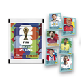 Sobre Panini FIFA World Cup 2026 de 7 stickers junto a láminas de Messi, Lamine Yamal y Haaland