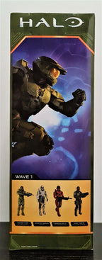 Reverso de la caja Halo Wave 1 con la línea de figuras de 12 pulgadas