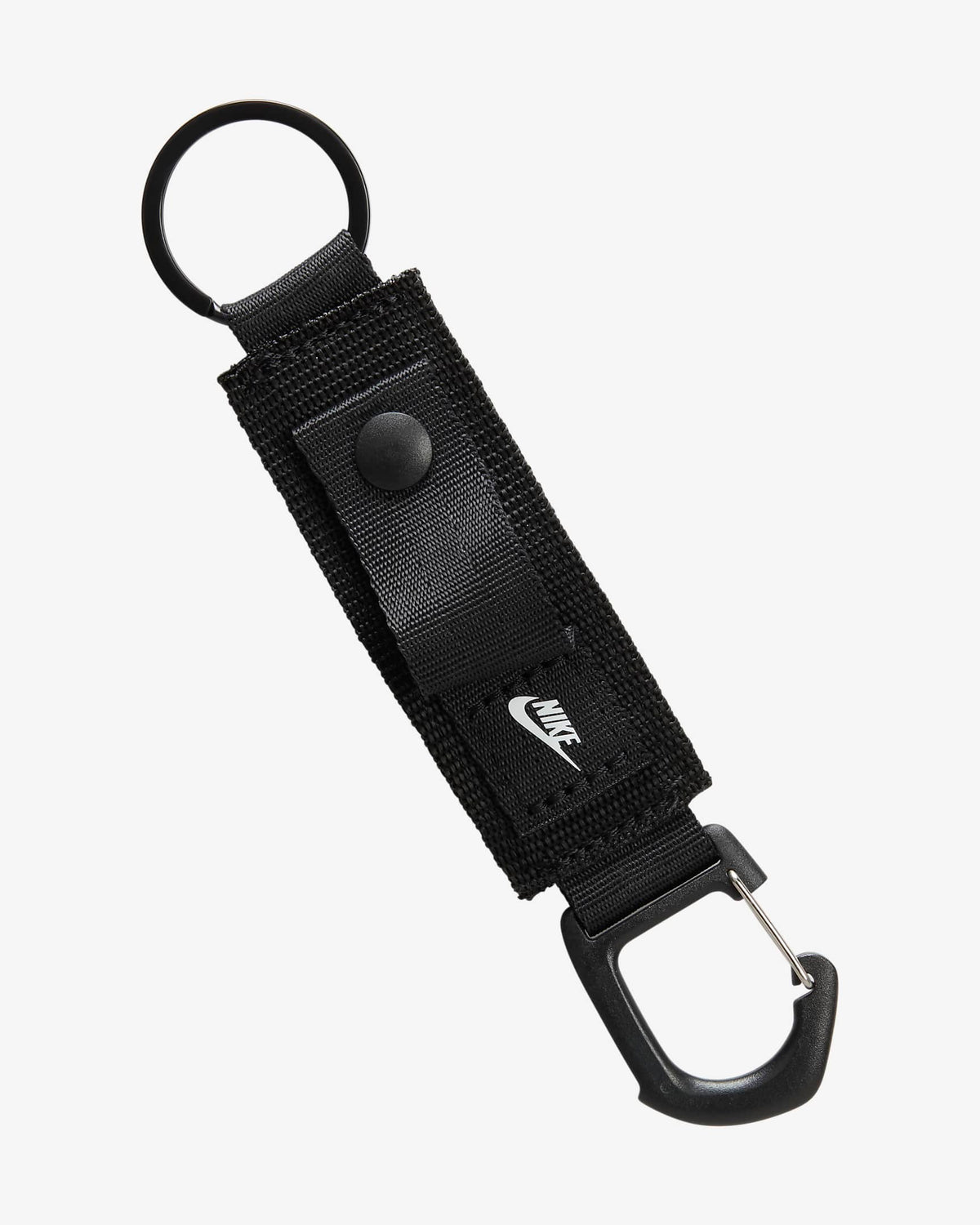 Llavero Nike Club Key Holder negro con argolla, broche y mosquetón