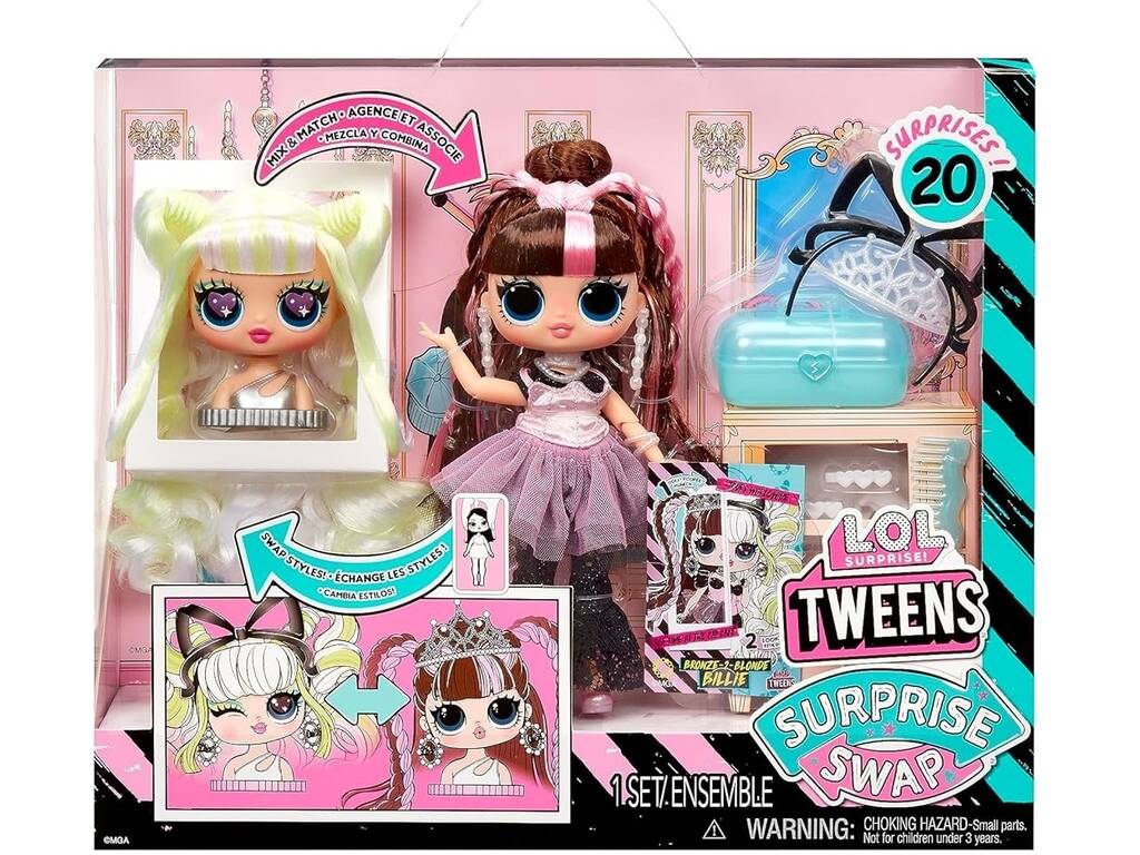 LOL Surprise Tweens Surprise Swap Billie Muñeca con Cabeza Extra – vista 1
