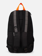 Espalda de mochila negra Maui and Sons con tirantes acolchados y franjas grises