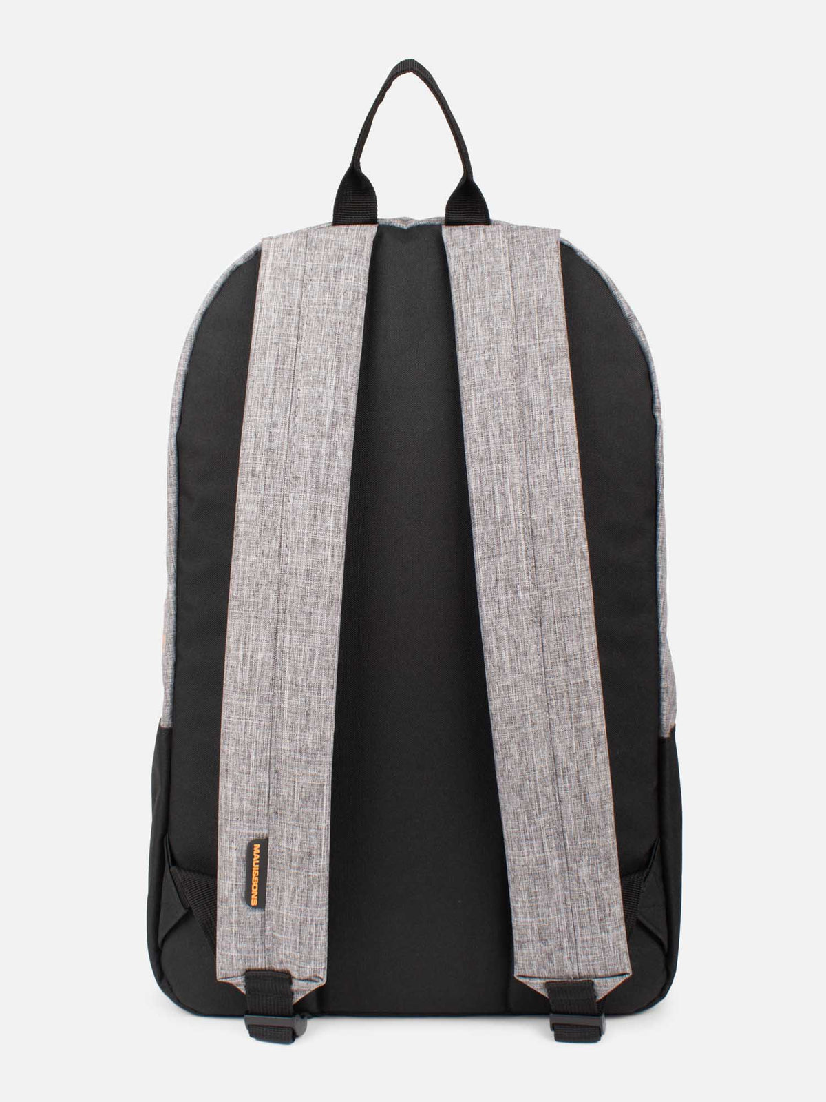Espalda de mochila gris melange Maui and Sons con tirantes acolchados