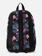 Espalda de mochila floreada Maui and Sons con tirantes acolchados negros