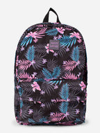 Mochila floreada multicolor Maui and Sons vista de frente con bolsillo delantero