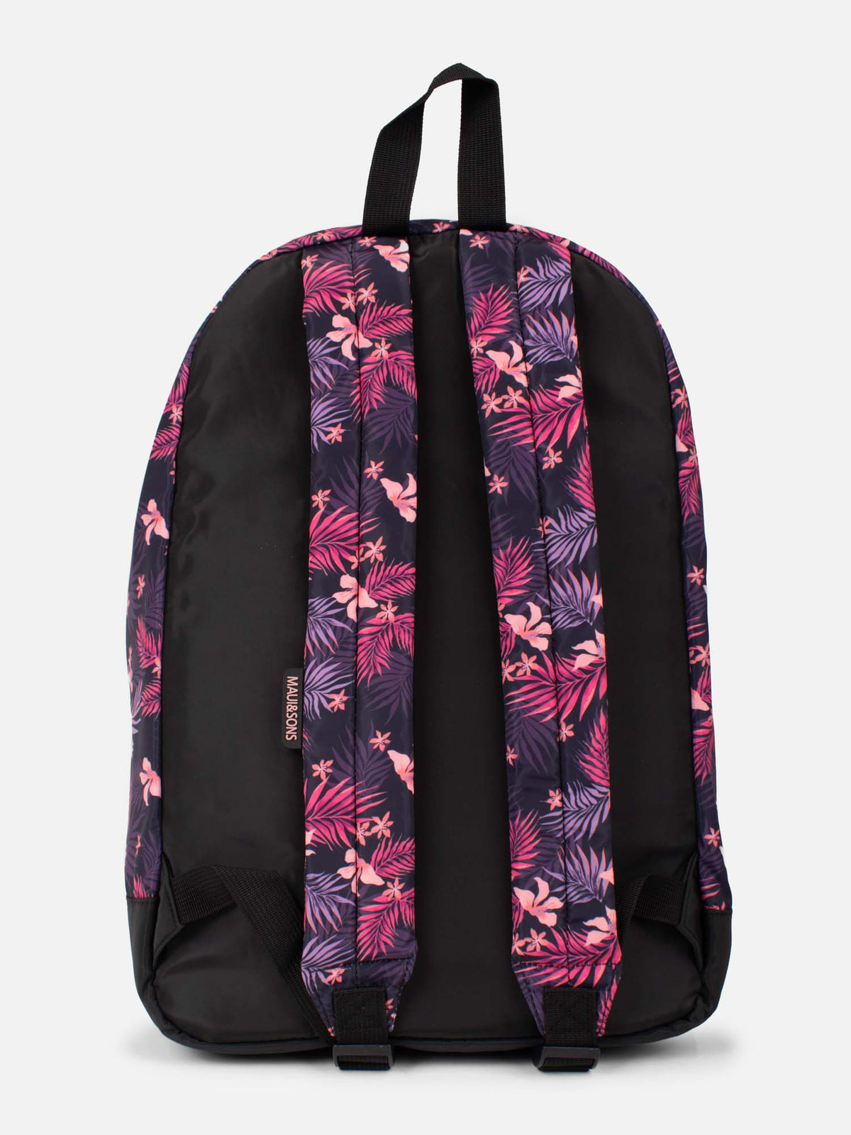 Espalda de mochila Maui and Sons con tirantes de estampado floral rosado
