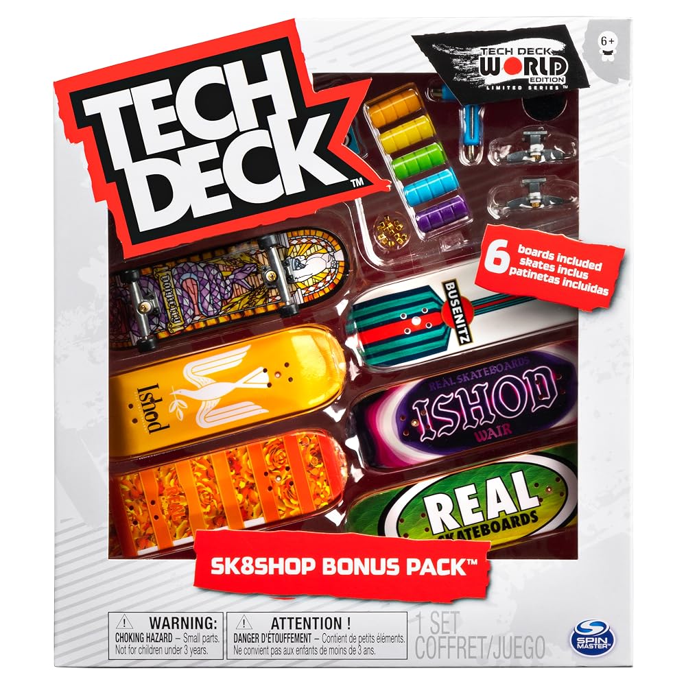Otro diseño del Tech Deck Sk8shop Bonus Pack con tablas Ishod y Real