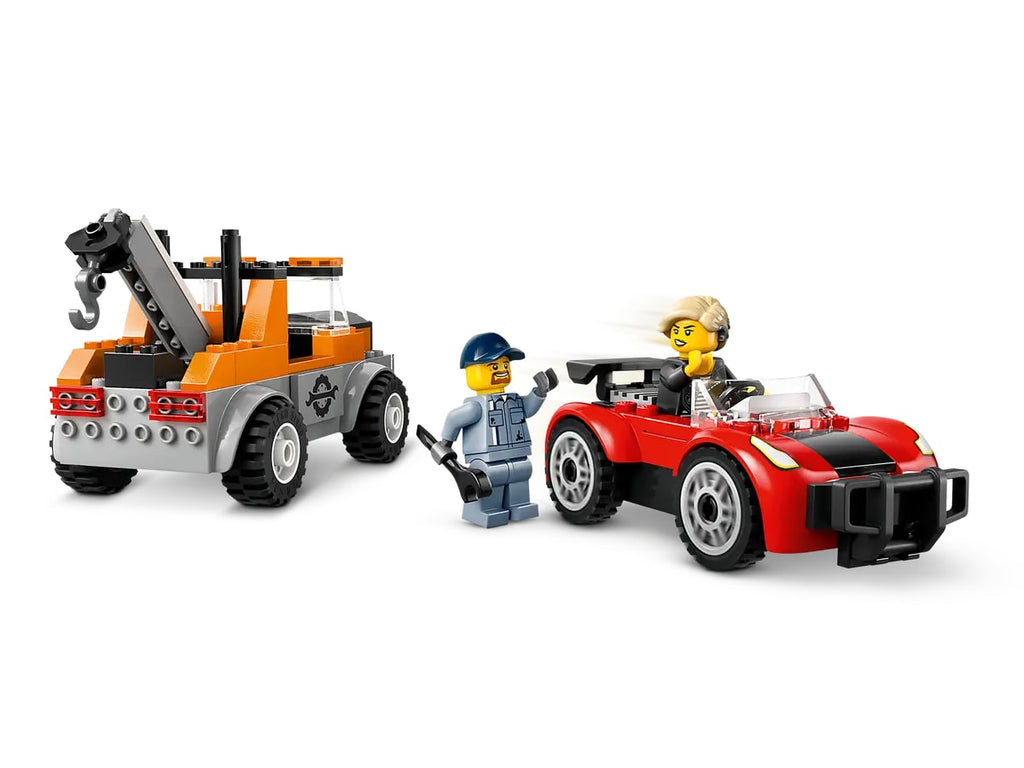 LEGO City Camión Grúa y Reparación del Deportivo con 2 Minifiguras – vista 2