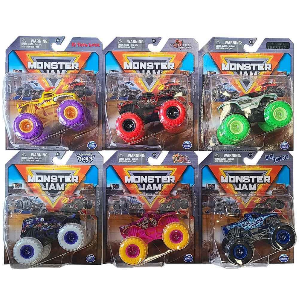 Surtido de camiones Monster Jam 1:64 en sus blísteres