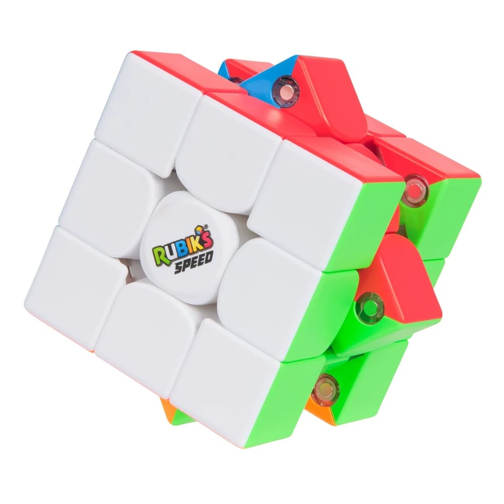 Cubo Rubik's Speed girando una capa, se ven los imanes interiores