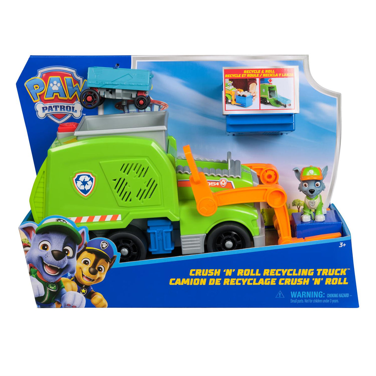 Paw Patrol Camión de Reciclaje de Rocky con Figura – vista 1
