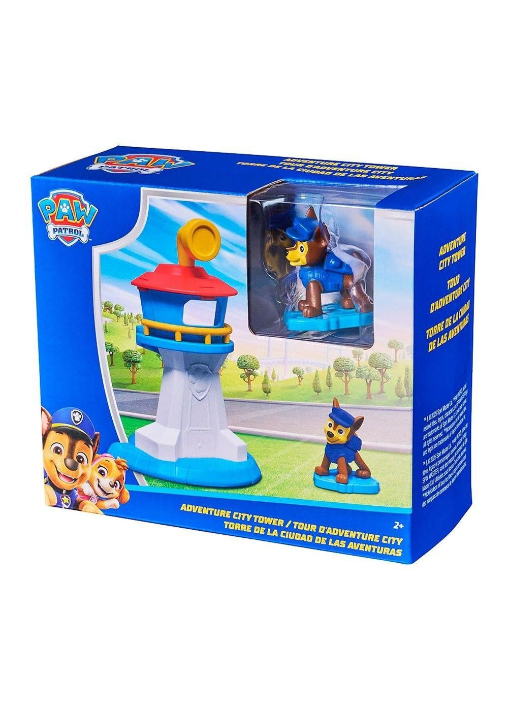 Variante Chase: caja del mini playset Paw Patrol Torre de la Ciudad de las Aventuras con figura